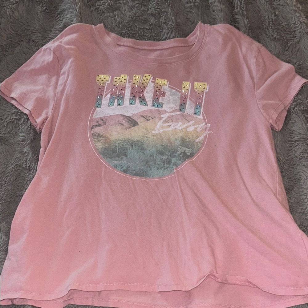 Justice Pink Tee with Silver Logo